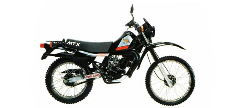 Rysunski widków rozstrzelonych Honda MTX