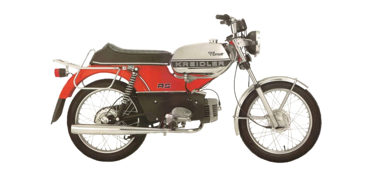 Rysunski widków rozstrzelonych Kreidler oldtimer