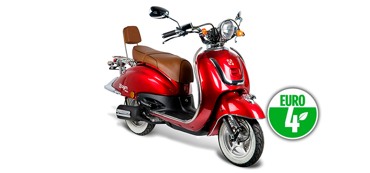 Części zamienne AGM Retro czerwony/ metaliczny Euro4