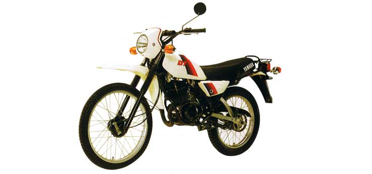Rysunski widków rozstrzelonych Yamaha DT-50 MX