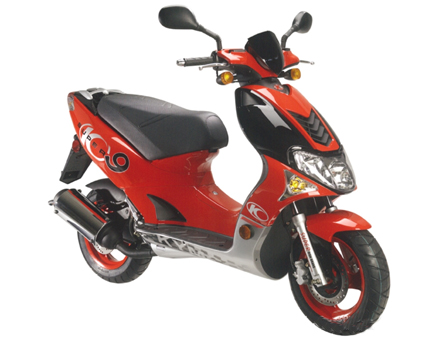 Części zamienne Kymco Super9 AC 2-suwowy nowy model ferrari czerwony