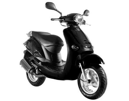 Części zamienne Kymco Yup 2-suwowy AC czarny błyszczący