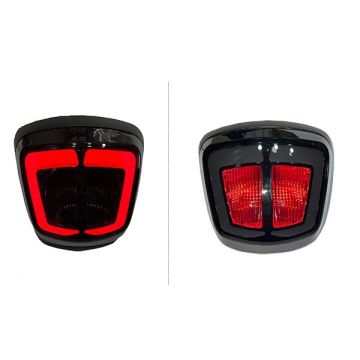 Lampa tylna Vespa Sprint/Primavera IGET LED Tube dym+krawędź (czarny mat)