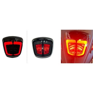 Lampa tylna Vespa Sprint/Primavera IGET LED Tube dyma+krawędź (czarny połysk)