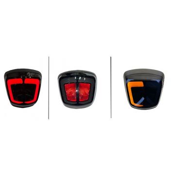 Taillight+ wbudowany wskaźnik Vespa Sprint/Primavera IGET LED Tube dymu+krawędź (czarny połysk)