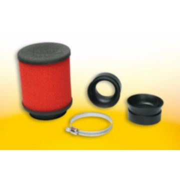 Filtr zasilania 42/50/58.5mm czerwony filtr E16 okrągły Malossi 0413435