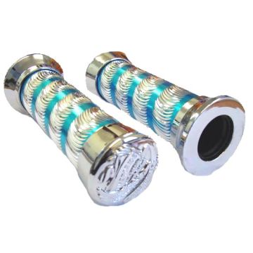 Uchwyty paskowe uniwersalne chromowe/niebieskie DMP