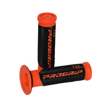 Chwyty skuter progrip 732 czarny/pomarańczowy