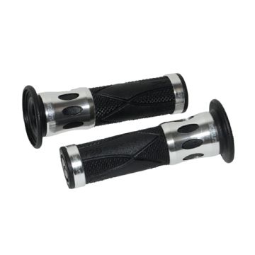 Chwyty skuter czarny aluminiowy progrip 728