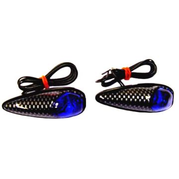 Oświetlenie LED uniwersalne 12 V DMP karbon/niebieski/biały (komplet)