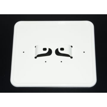 Uchwyt na tablicę rejestracyjną 145 x 125 mm metal biały