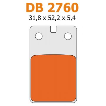 Zestaw klocków hamulcowych af1/cros/f12/fif/rst dla delta db2760