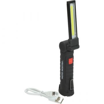 Werkplaats zaklamp led (usb) zwart Moto-Nostra