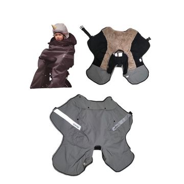 Beenkleed  voor kinderzitje grijs Taac B015