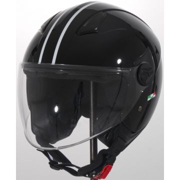 Vito Moda Bambino błyszczący czarny kask dziecięcy