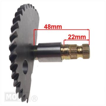 Kickstarter oś Chiny skuter GY6 50cc 48-22