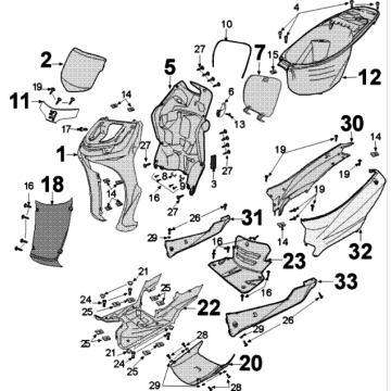 Beplating Peugeot Tweet 125 V E3 2013-2017 BLUEBERRY (Q5)