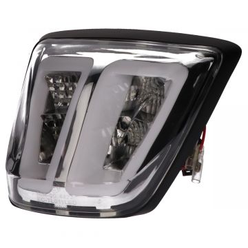 Lampka Tylna Vespa Sprint /Primavera LED Tuba Przezroczyste +Obręcz (Mat Czarny)