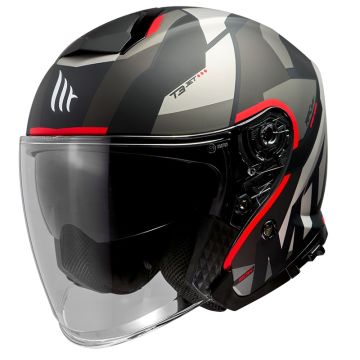 Kask odrzutowy MT Thunder III SV BOW czarny/czerwony