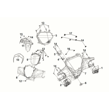 Pokrywa uchwytu reflektora Sym Symphony ST E5 Czarna (BK-7C)