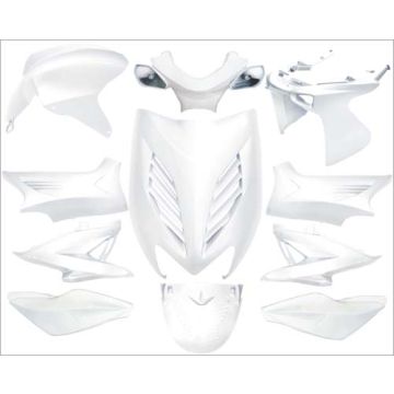Yamaha Aerox/MBK Nitro <-2012 11-częściowy specjalny biały