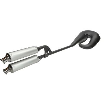 Obwód wydechowy podwójny amortyzator Puch Maxi czarny aluminium Tecno