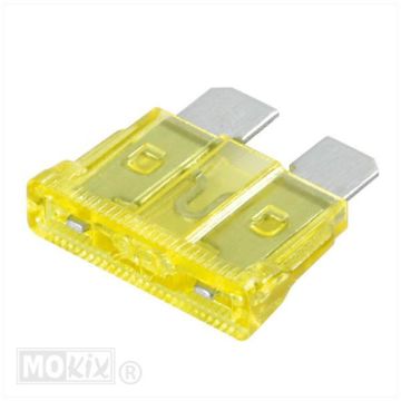 Bezpieczniki wtykowe 19.1x5.1 20 amperów 50 sztuk Lampa