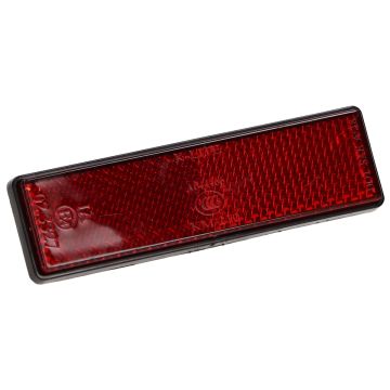 Reflektor prostokąt 94x28mm czerwony 2 śruby