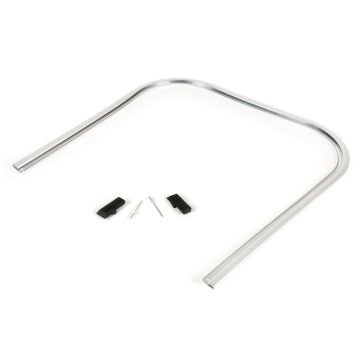 Randbescherming/sierstrip inclusief treeplankeindstukkenset BGM Original Vespa PK S,PK S Lusso,PK SS,PK ETS kunststof zilver