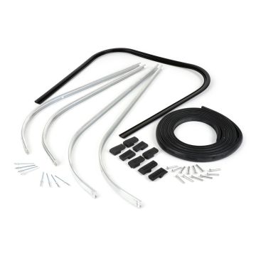 Randbescherming/sierstrip inclusief treeplankenset BGM Original Vespa PK S,PK S Lusso,PK SS,PK ETS kunststof zwart