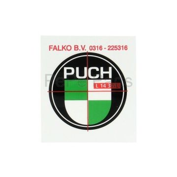 logo puch 40mm czarny/biały/zielony