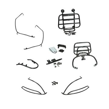 Zestaw drążków w komplecie z 5-częściowymi nosidełkami Vespa Primavera/Sprint błyszczącymi czarnymi