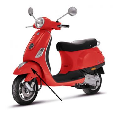 Błotnik przedni Vespa Lx czerwony 894 oryginalny 66652800r7