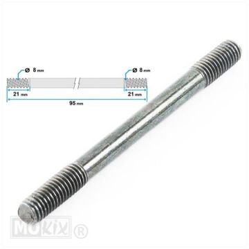 Kołek cylindra Kreidler M8X95 (1)