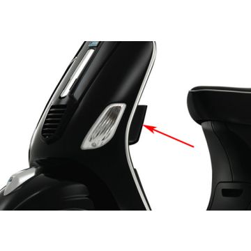 Legshield schowek Vespa S lucido czarny 94 lewy oryginalny 6542940090