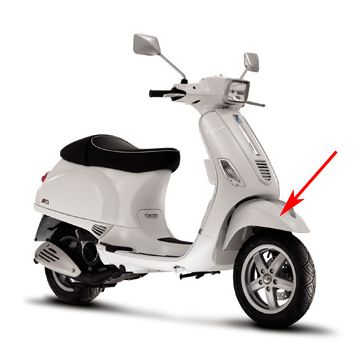 Błotnik przedni Vespa S biały monte 544 oryginalny 66653000br