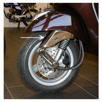 Osłona przedniego widelca Vespa Lx Dmp chrom ekskluzywna linia