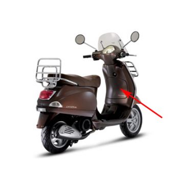 Osłona nogawki pokrywa/pudełko deski rozdzielczej Vespa Lx marrone brązowy 112/a oryginalny 62211540m5