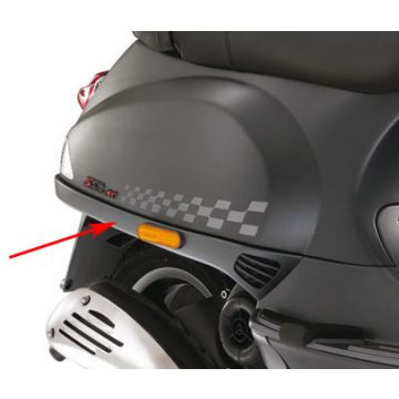 Osłona boczna/ osłona silnika Vespa S titanio szary 742/B prawy. Oryginalny 67232600ez