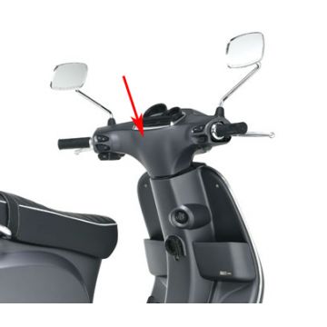 Obudowa kierownicy tylna/dolna Vespa S szara titanio 742/B Piaggio oryginalna 65426400ez