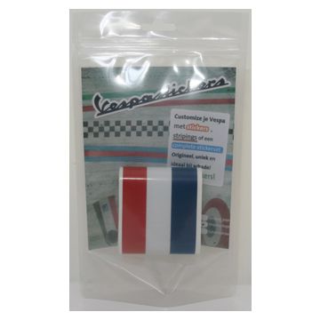 naklejka piaggio przednia pokrywa vespa lx/vespa S 6x60cm czerwony/biały/niebieski