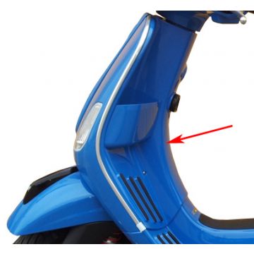 Osłona nogawki (wewnątrz) Vespa S azzurro niebieska 244 oryginalna 67495400di