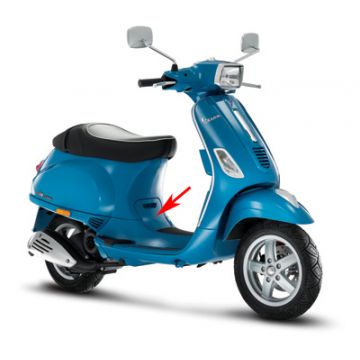 Osłona korpusu zawór Vespa S niebieski azzurro 244 oryginalny 62213650di