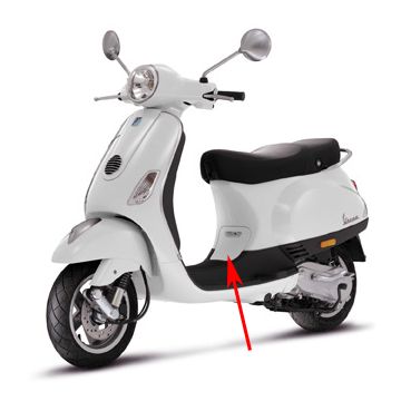 Osłona korpusu zawór Vespa Lx biały fusion 544 oryginalny 62213650br