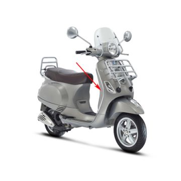 Osłona nogawka/ skrzynia na deskę rozdzielczą Vespa Lx apuano szary 769/b oryginalny 62211540h8