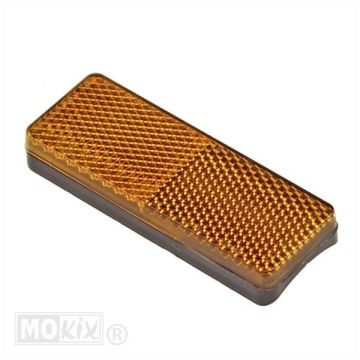 Reflektor prostokąt 89x35,5 pomarańczowy przedni widelec ce