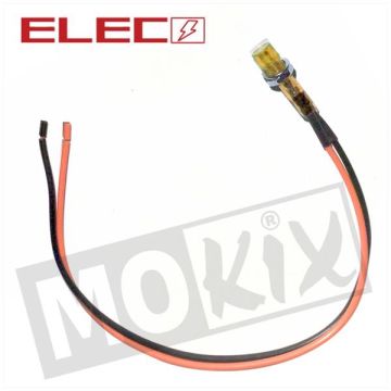 LAMPKA STEROWANIA Z PRZEWODEM 8mm 12V POMARAŃ