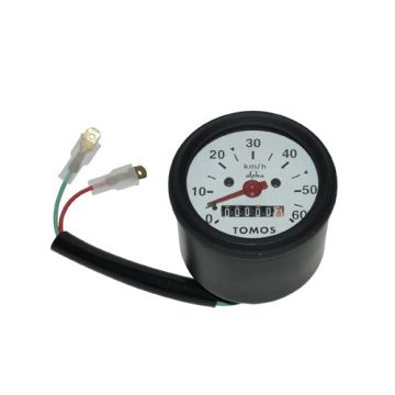 Kilometr /kokpit zegar Tomos Quadro 60mm biały oryginalny 234355