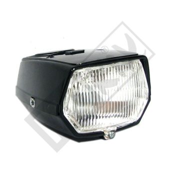 Lampa przednia Puch Maxi kwadratowa czarna