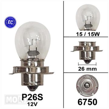 Lampa S3 P26S 12V 15W kołnierz-6750